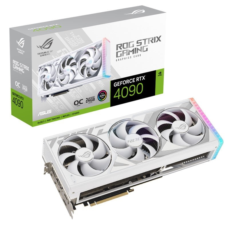 Asus ROG Strix GeForce RTX 4090 24GB OC White Edition GDDR6X Gaming Graphics Card