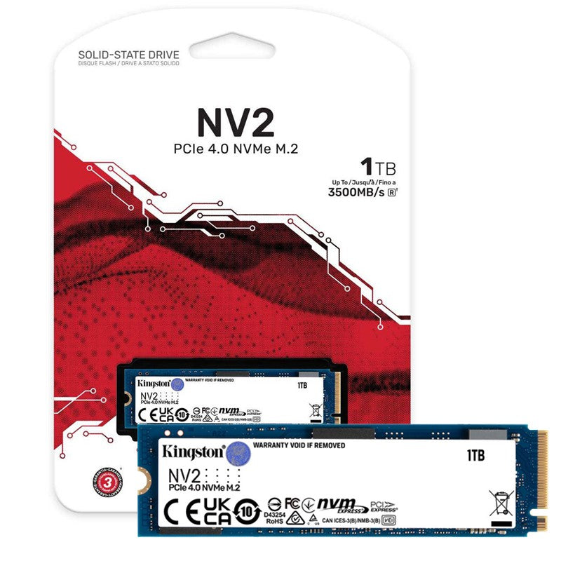 Kingston NV2 1TB PCIe 4.0 x4, NVMe, M.2 2280 Internal SSD