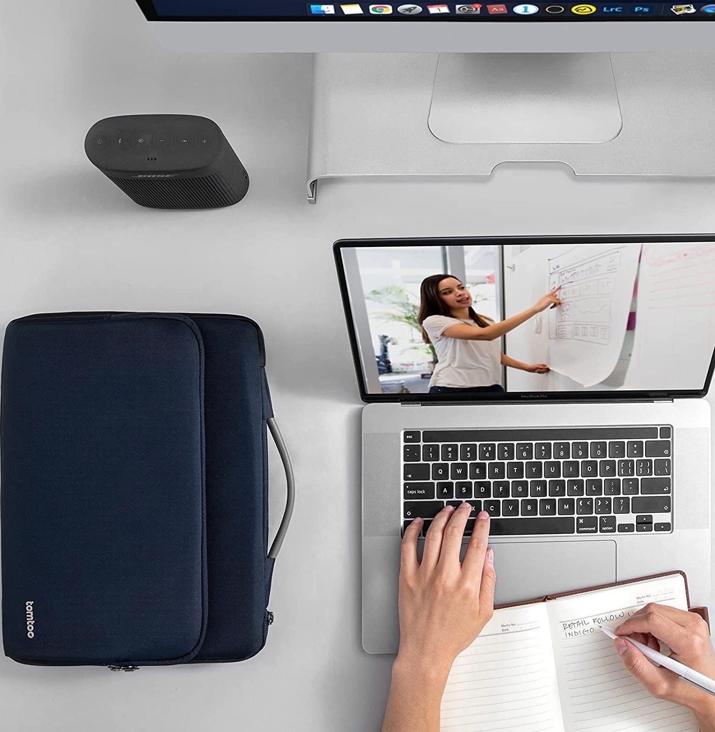 Tomtoc Versatile A14 MacBook Pro 13-Inch Shockproof Bag - Dark Blue