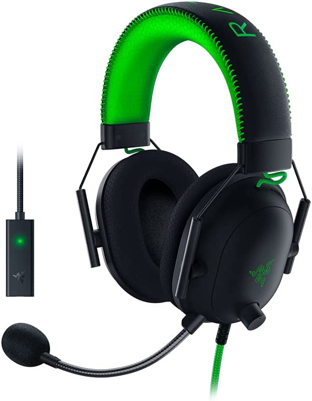 Razer Blackshark V2 Special Edition Multi-Platform Wired Gaming Headset - Black/Green