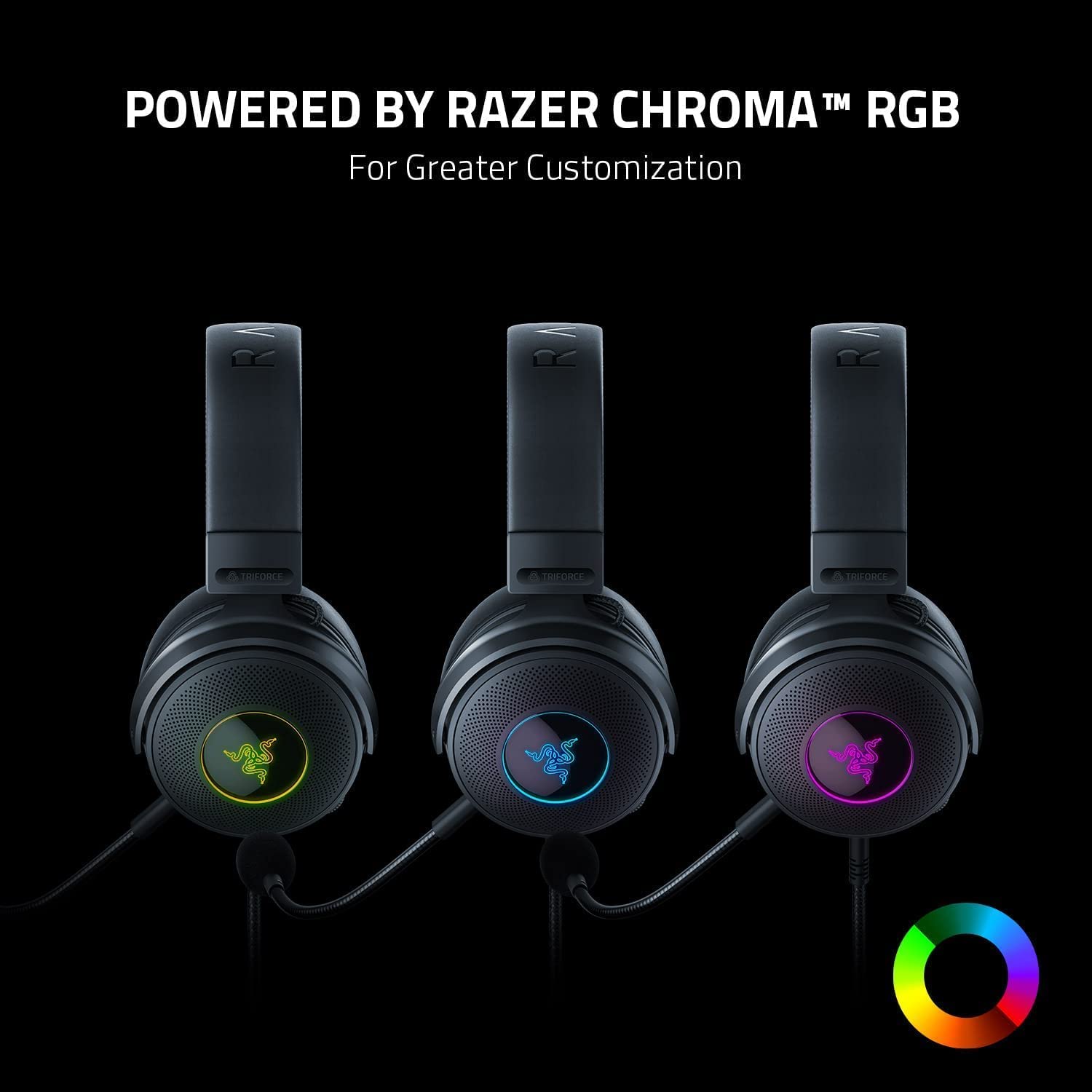 Razer Kraken V3 X USB Wired RGB Gaming Headset - Black