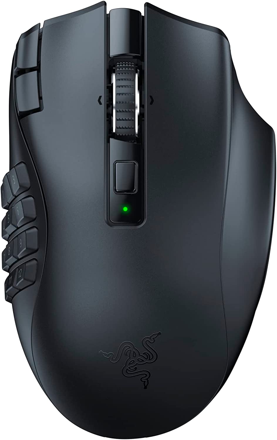 Razer Naga V2 HyperSpeed Ergonomic Wireless MMO Gaming Mouse with 19 Programmable Buttons - Black