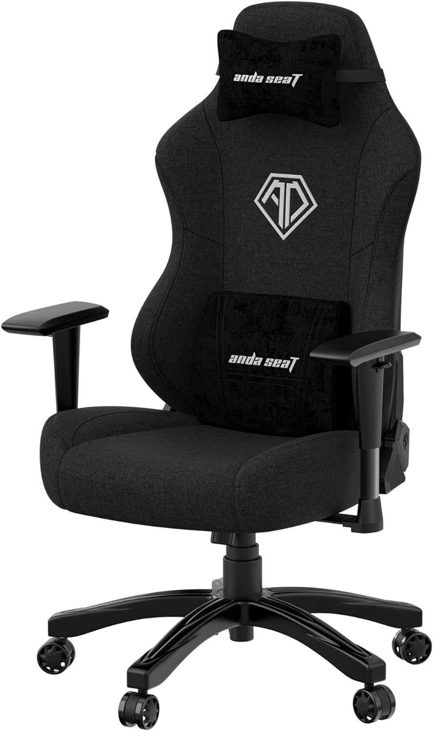 Anda Seat Phantom 3 Series Premium Gaming Chair, Supper Fabric, Large - Carbon Black