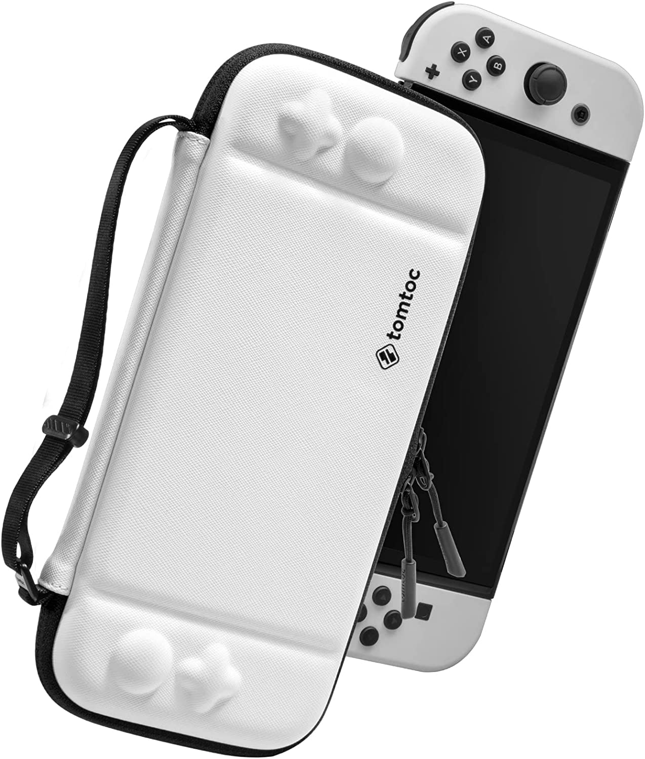 Tomtoc Switch Case for Nintendo Switch-OLED Model Slim Case - White