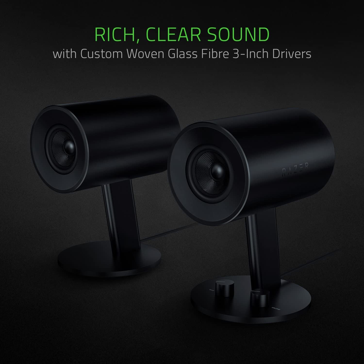 Razer Nommo 2.0 Gaming Speakers - Black