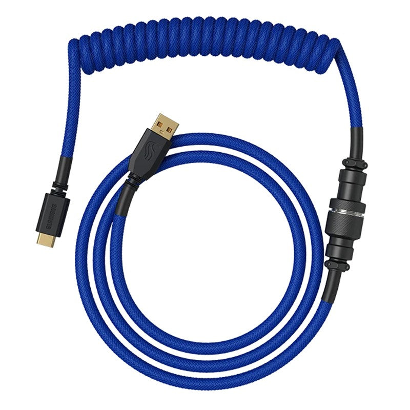 Glorious Coiled Cable For GMMK PRO and most USB-C Keyboards - Cobalt Blue