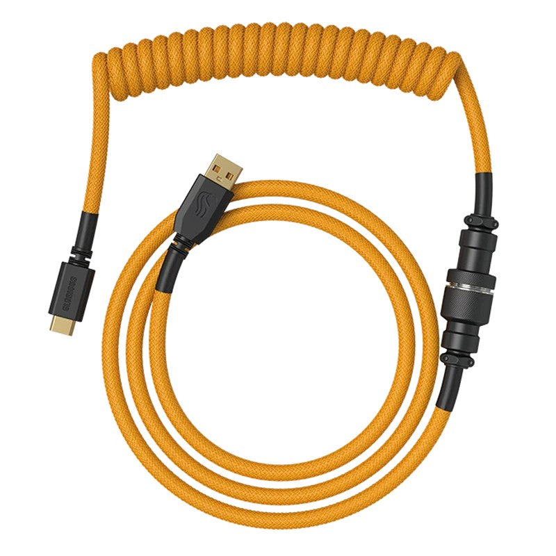 Glorious Coiled Cable For GMMK PRO and most USB-C Keyboards - Gold