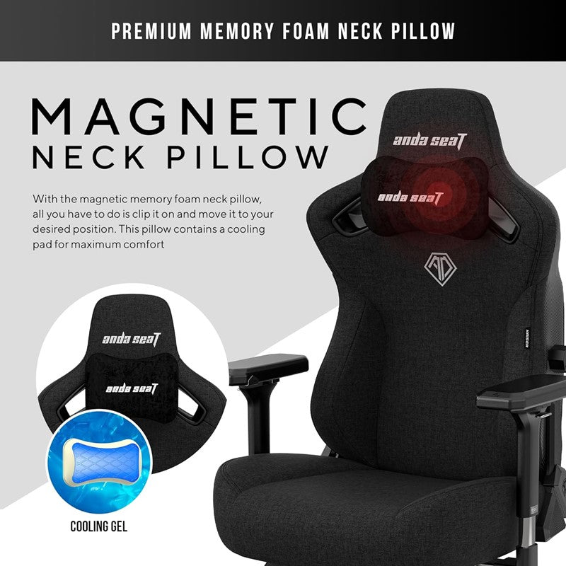 Anda Seat Kaiser 3 Large Premium Ergonomic Gaming/Office Chair - Black Fabric