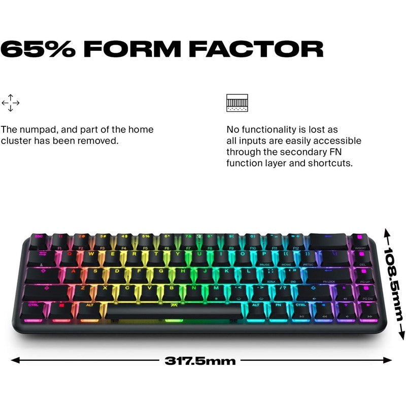 Fnatic STREAK65 - Compact RGB Gaming Mechanical Keyboard