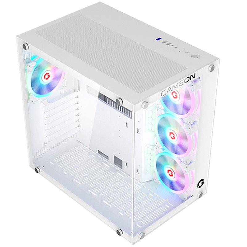 GAMEON Emperor Arctic II Series Mid Tower Gaming Case - White