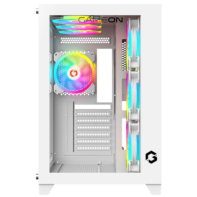 GAMEON Emperor Artic Series Mid Tower Gaming Case - White