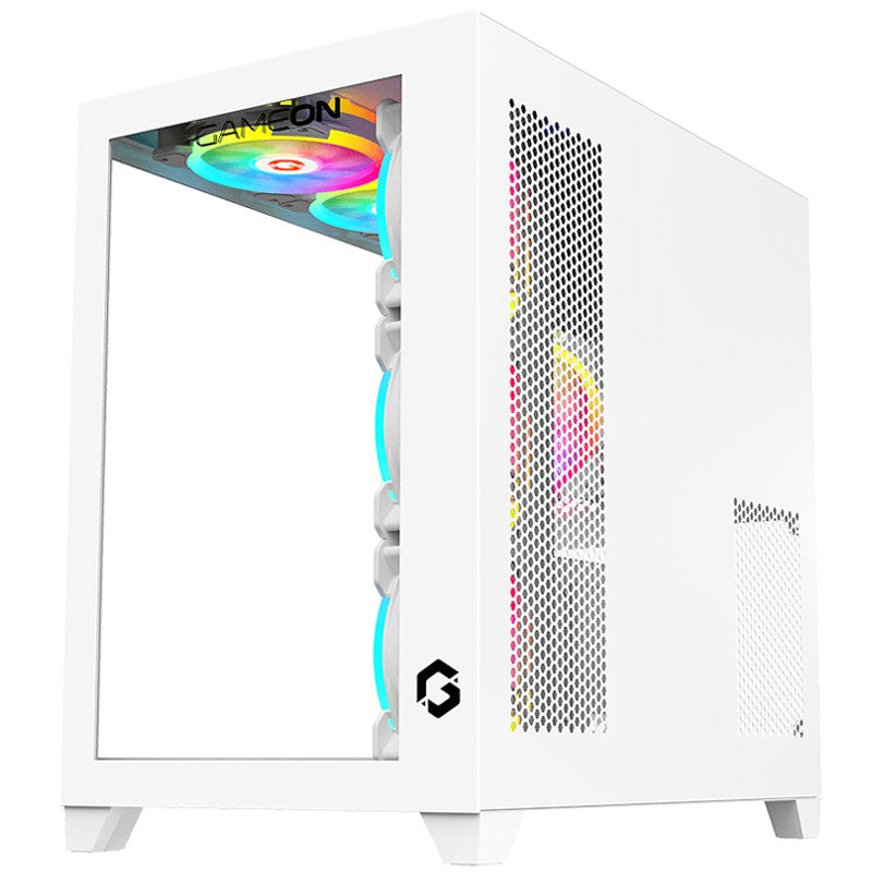 GAMEON Emperor Artic Series Mid Tower Gaming Case - White