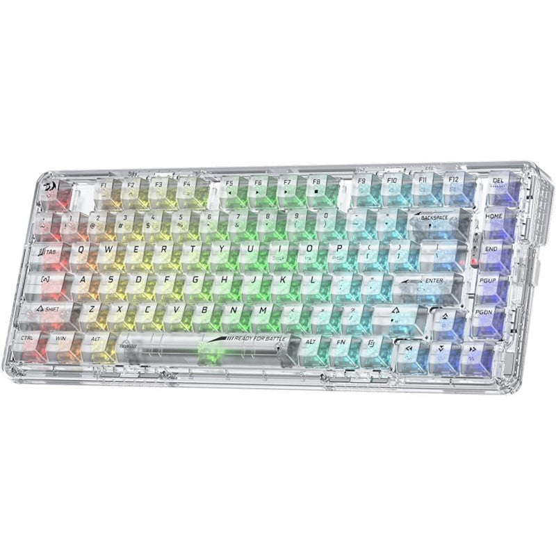 ريدراجون لوحة مفاتيح K649 ELF PRO ميكانيكية بأضائه RGB بثلاثة أوضاع - أبيض