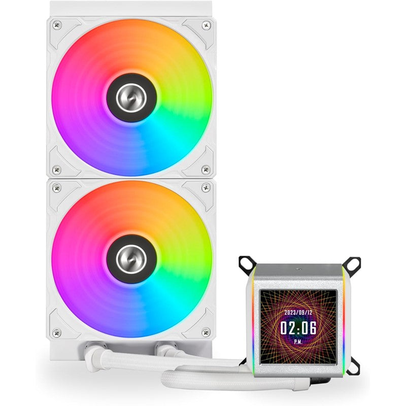 Lian Li Galahad II LCD ARGB 280mm CPU Liquid Cooler – White