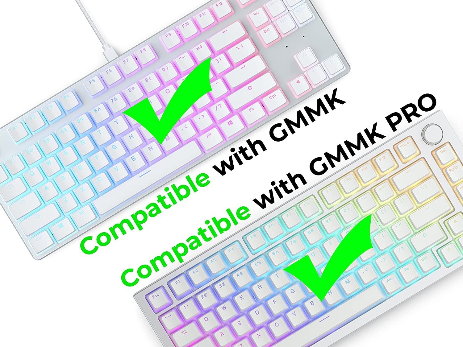 Glorious Aura Keycaps V2 - GMMK (145 Keys) White