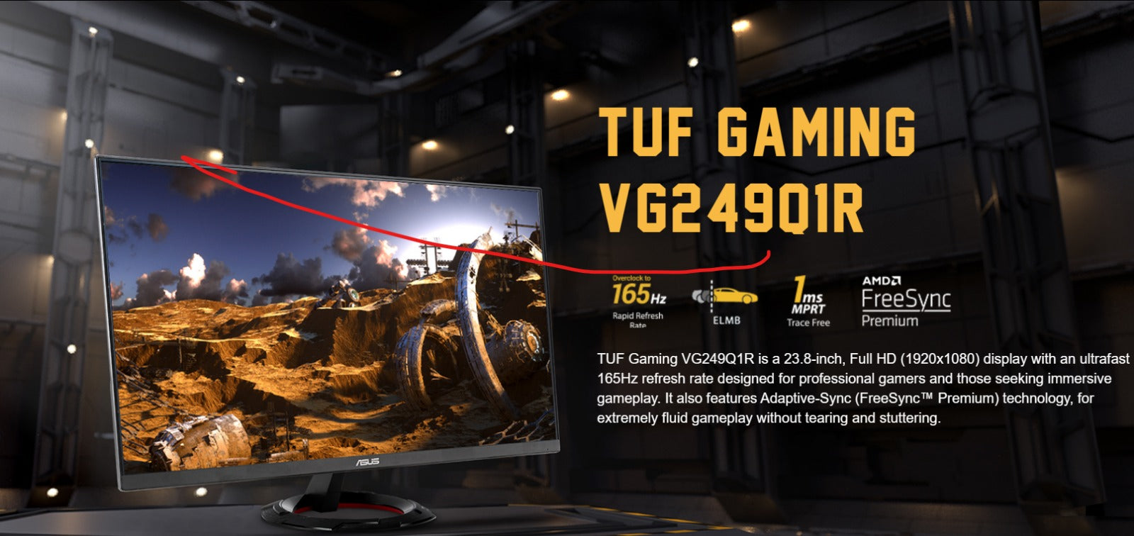 Asus TUF Gaming VG249Q1R, 23.8