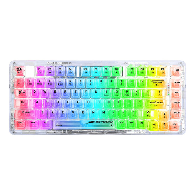 Redragon K649 ELF PRO 78% 3-Mode RGB Mechanical Keyboard - Transparent