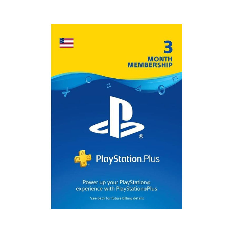 SONY Playstation Plus Card - 3 Month Membership - PSN US Account