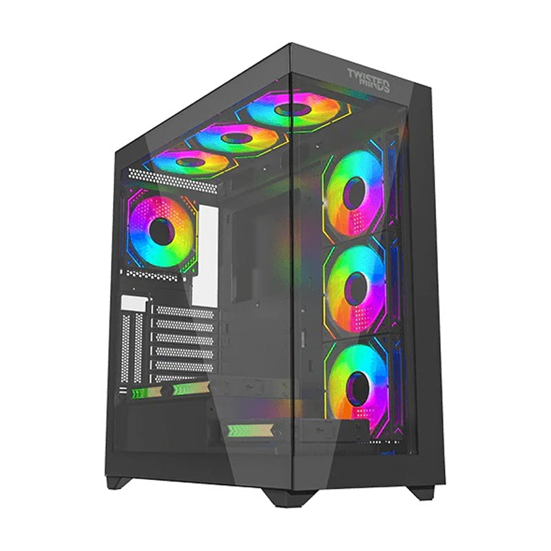 Twisted Minds Quantum Mid-Tempered Glass Gaming Case - Black