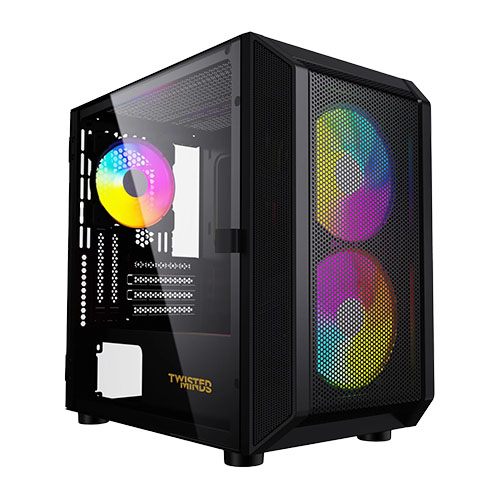 Twisted Minds Trident-03 Mid Tower Gaming Case - Black