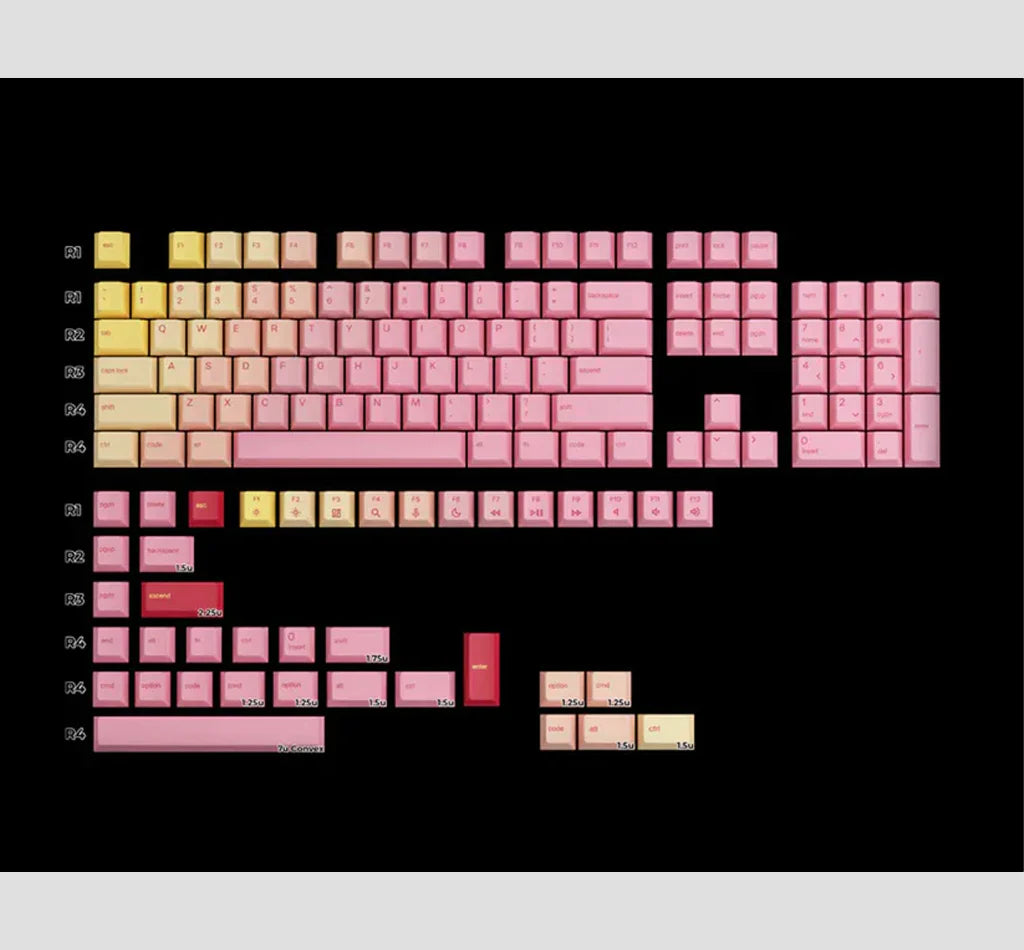 Glorious GPBT Keycaps - Pink Grapefruit - Forge