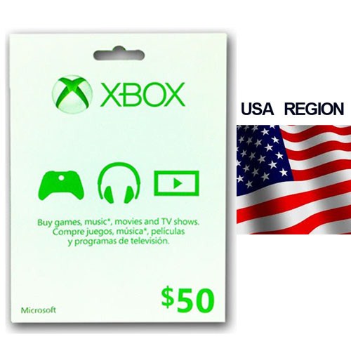 XBox Live Microsoft Card 50$ - US Region