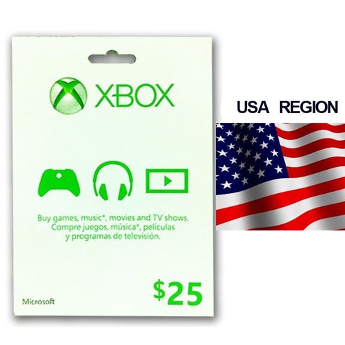 XBox Live Microsoft Card 25$ - US Region