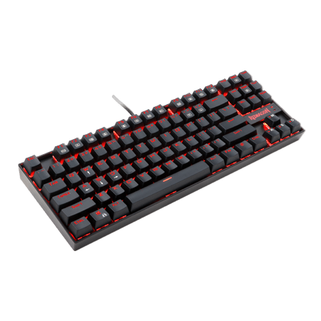 REDRAGON K552 MECHANICAL GAMING KEYBOARD 60% COMPACT 87 KEY KUMARA WIRED CHERRY MX BLUE SWITCHES EQUIVALENT FOR WINDOWS PC GAMERS (RED BACKLIT Black)