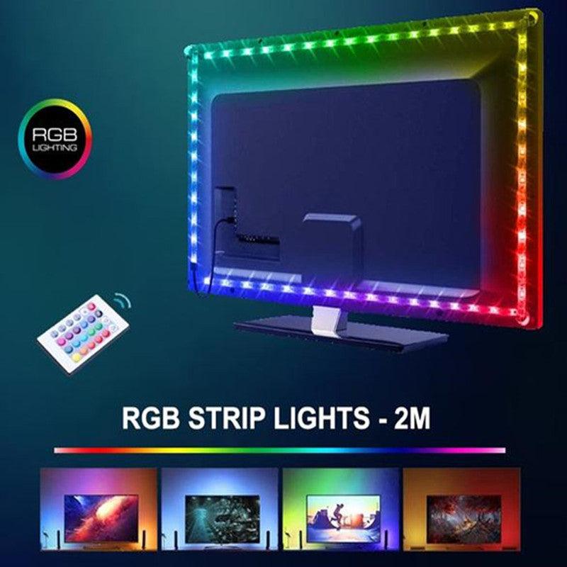 تويستد ميندز شريط اضاءة ال أي دي بإضاءة ار جي بي  للتلفزيون وشاشة الألعاب – 2 متر
