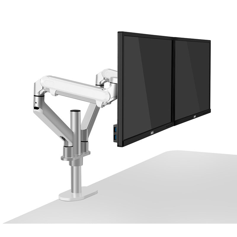 UPERGO OL-2Z Aluminum Gas Spring Dual Monitor Arm, Stand And Mount For Gaming And Office Use, For upto 32