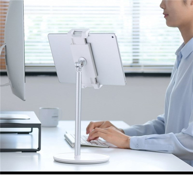 UPERGO AP-4H Angle/Height Adjustable Aluminum Alloy Desktop, Tablet & Phone Holder, Bracket Stand – Silver