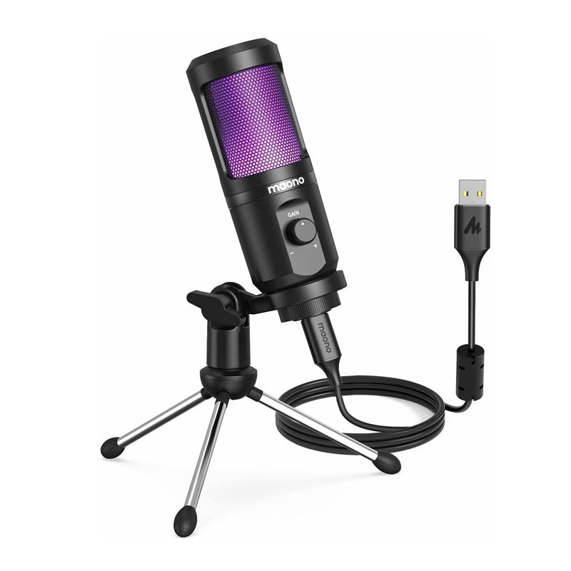 Maonocaster PM461 Series Condenser USB Gaming RGB Microphone - Black