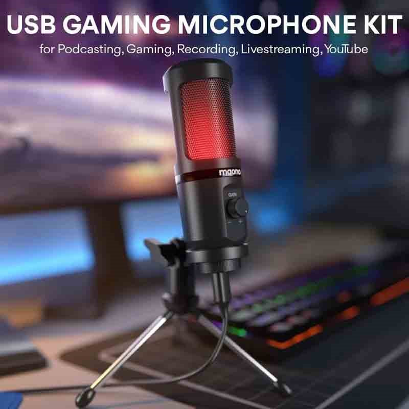 Maonocaster PM461 Series Condenser USB Gaming RGB Microphone - Black