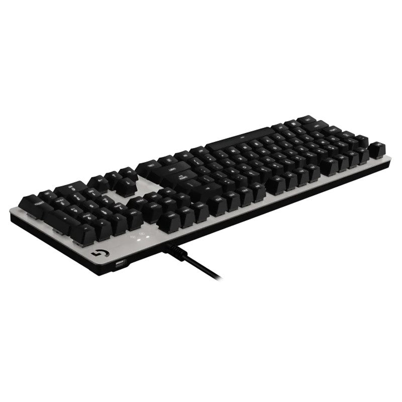 لوحة مفاتيح الألعاب الميكانيكية السلكية بإضاءة خلفية من لوجيتك G413 SE (تخطيط عربي) - فضي