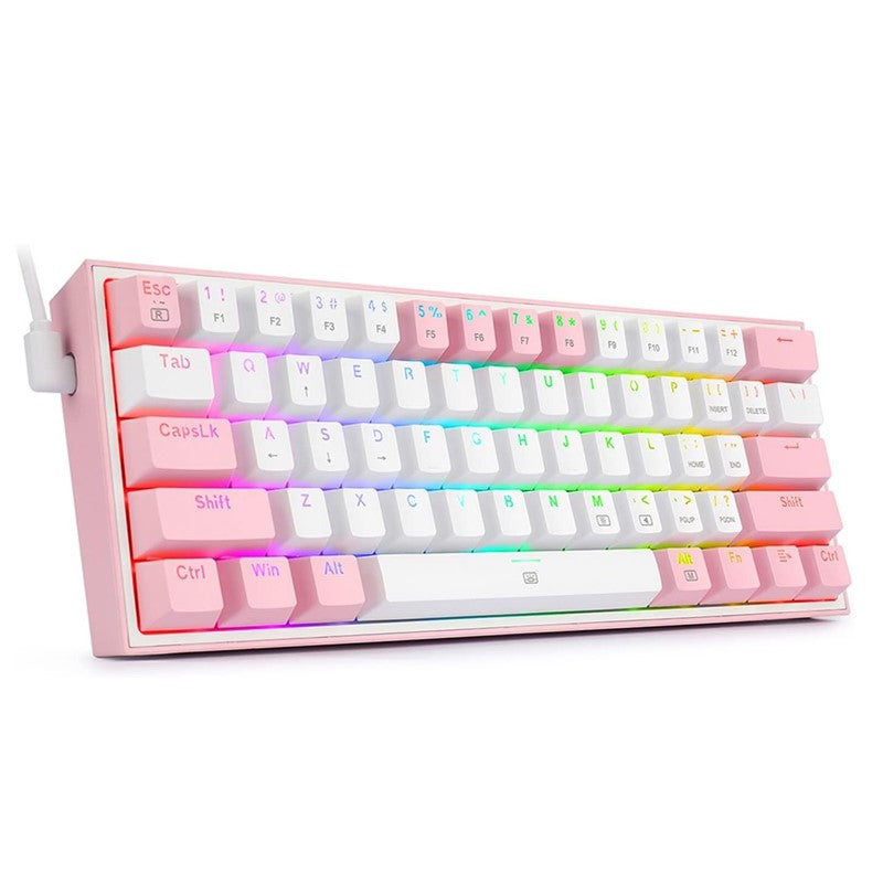 Redragon FizzRGB,Wired Mechanical Gaming Keyboard-White/Pink