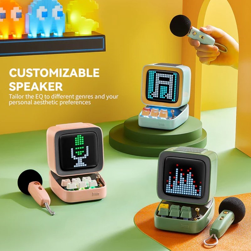 Divoom Ditoo-Mic Retro Pixel Art Portable Bluetooth Speaker With Microphone Karaoke Function