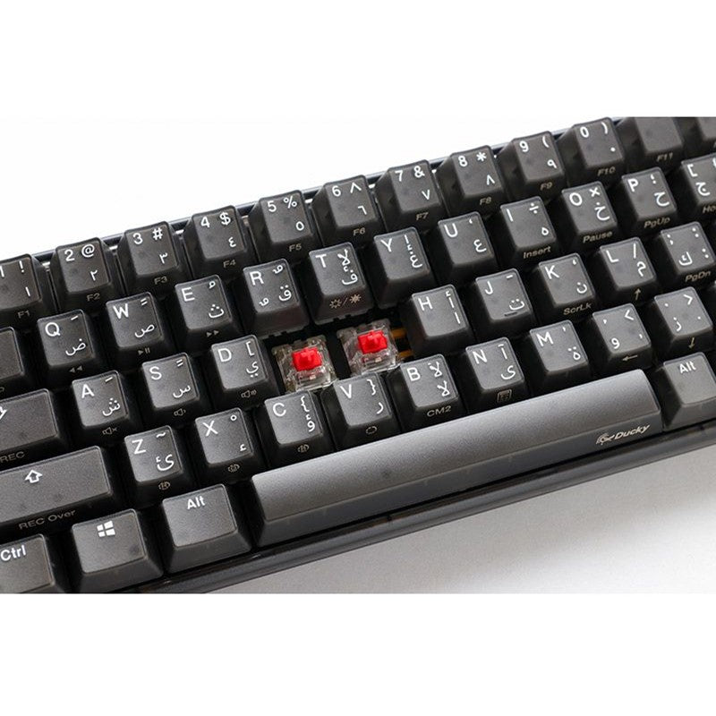 Ducky One 3 Mini Wired Mechanical Gaming Keyboard (Red Switch) - Aura Black (Arabic Layout)