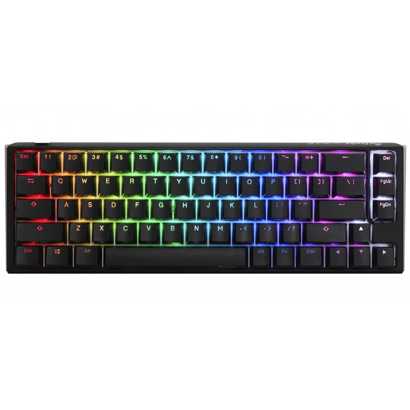 Ducky One 3 SF 65% Wired Mechanical Gaming Keyboard (Blue Switch) - Black/White (Arabic Layout)