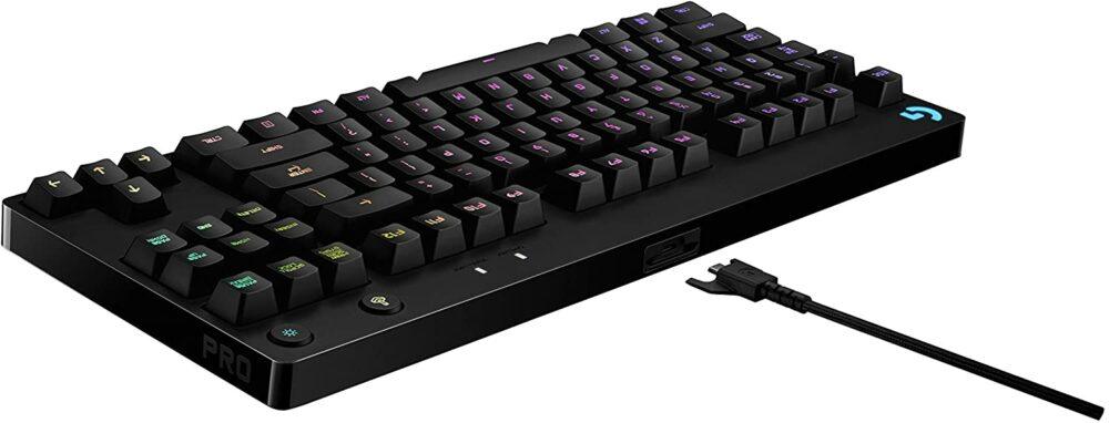 Logitech G PRO Mechanical Gaming Keyboard, Ultra Portable TKL Design, 16.8 Million Color LIGHTSYNC RGB Backlit Keys