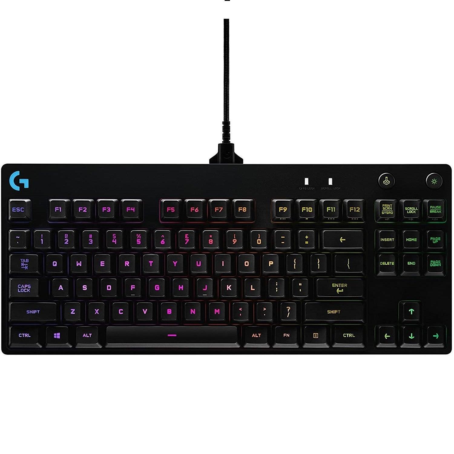 Logitech G PRO Mechanical Gaming Keyboard, Ultra Portable TKL Design, 16.8 Million Color LIGHTSYNC RGB Backlit Keys