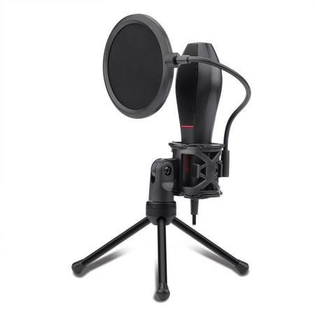 Redragon GM200 Gaming Microphone USB Stream Condenser Computer PC Laptop Mic with 180 Degree Tripod Stand