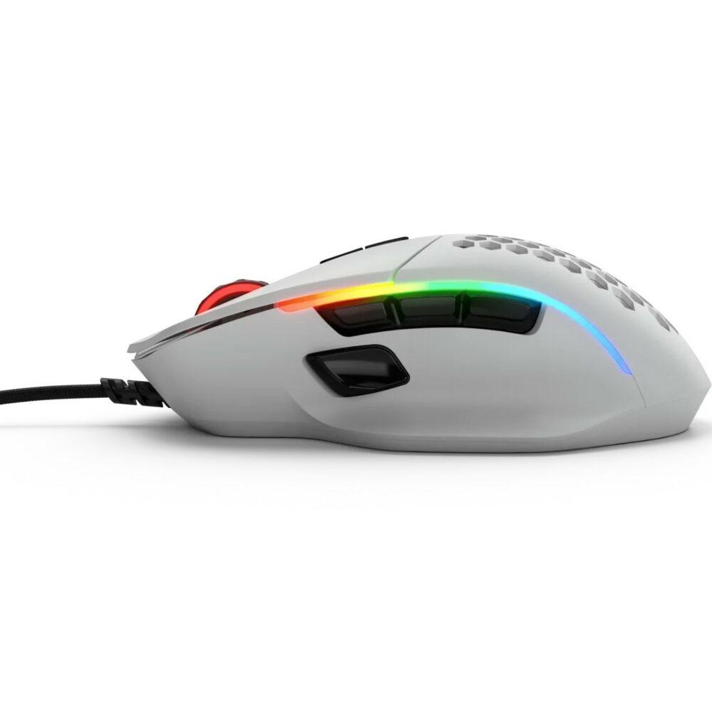 Glorious Model I Wired Gaming Mouse- Backlit Honeycomb Gaming Mice - Matte White