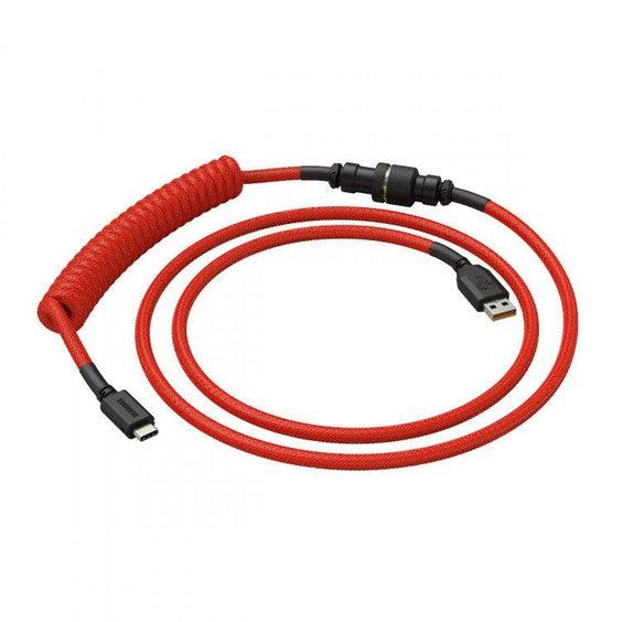 Glorious Coiled Keyboard Cables – USB-C Artisan Braided Cables for Gaming Keyboards (Red)