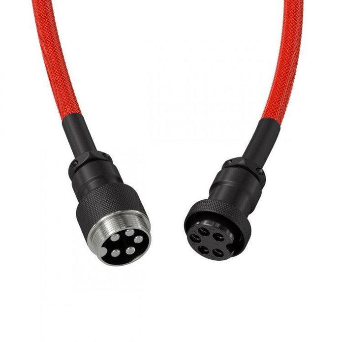 Glorious Coiled Keyboard Cables – USB-C Artisan Braided Cables for Gaming Keyboards (Red)