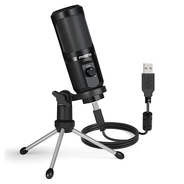Maonocaster AU-PM461TR USB Gaming Microphone with Mic Gain - Black
