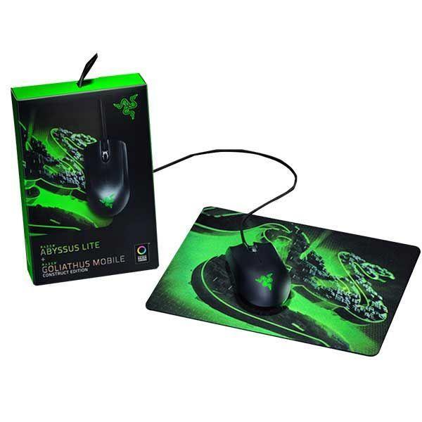 Razer Gaming Mouse Abyssus & Goliathus Construch Mouse Pad ماوس باد Bundle