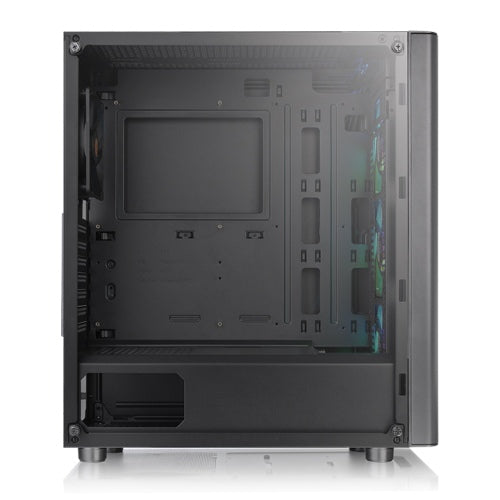 ثيرمالتاكي V250 كيس كمبيوتر للالعاب ,هيكل برج متوسط من الزجاج المقسى ARGB ، أسود