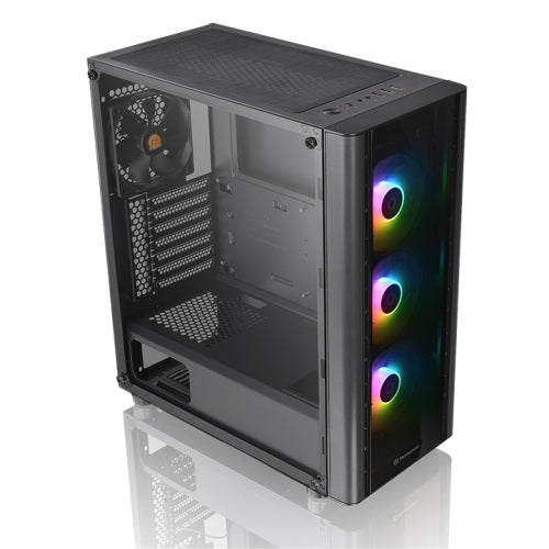 Thermaltake V250 Tempered Glass ARGB Mid Tower Chassis, Black